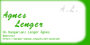 agnes lenger business card